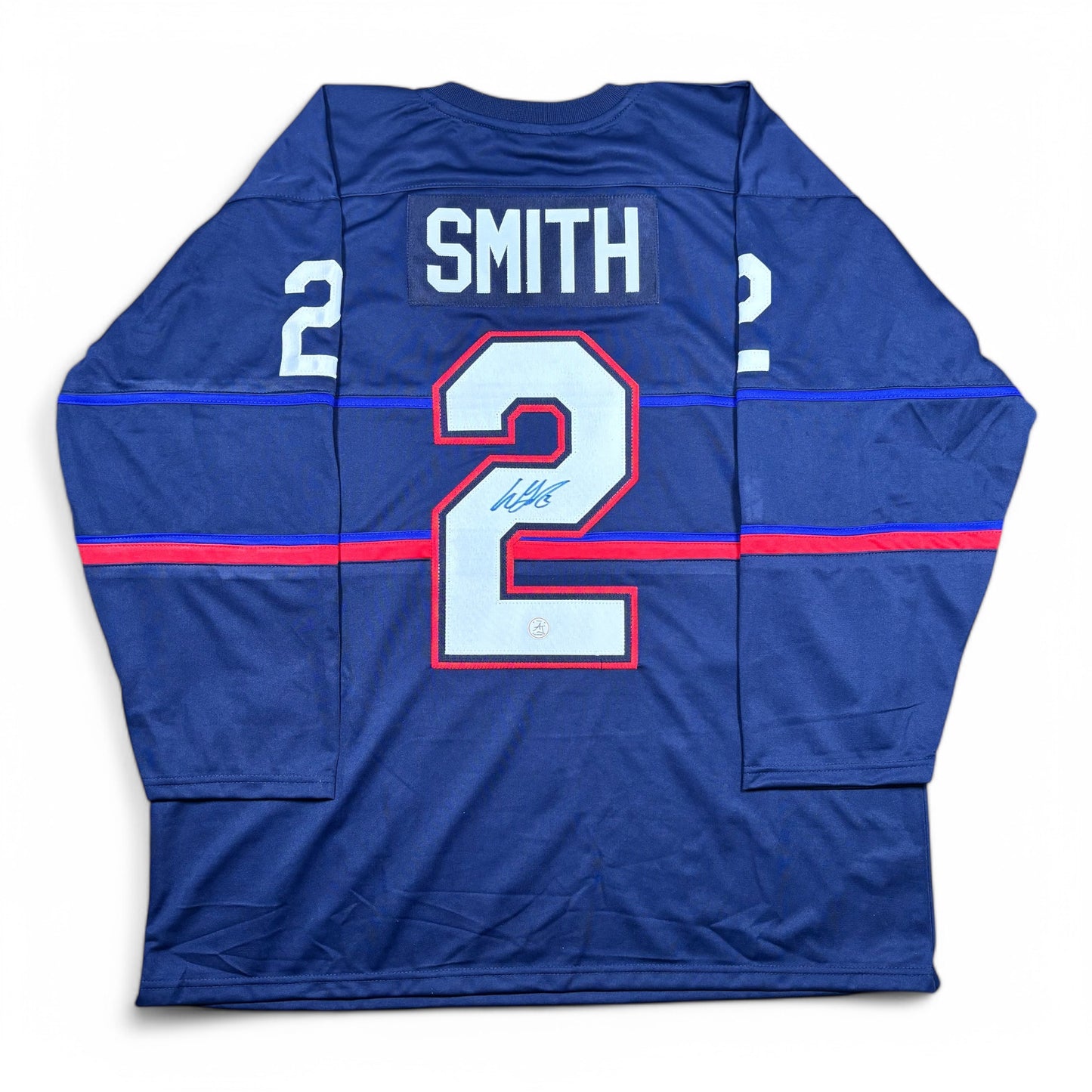 WILL SMITH - JERSEY HOCKEY AUTOGRAPHIÉ - TEAM USA - CUSTOM