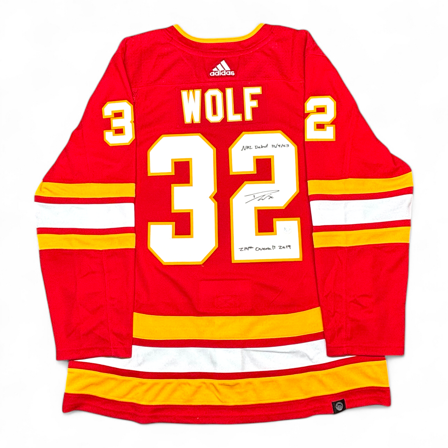 DUSTIN WOLF - JERSEY HOCKEY AUTOGRAPHIÉ - ADDIDAS