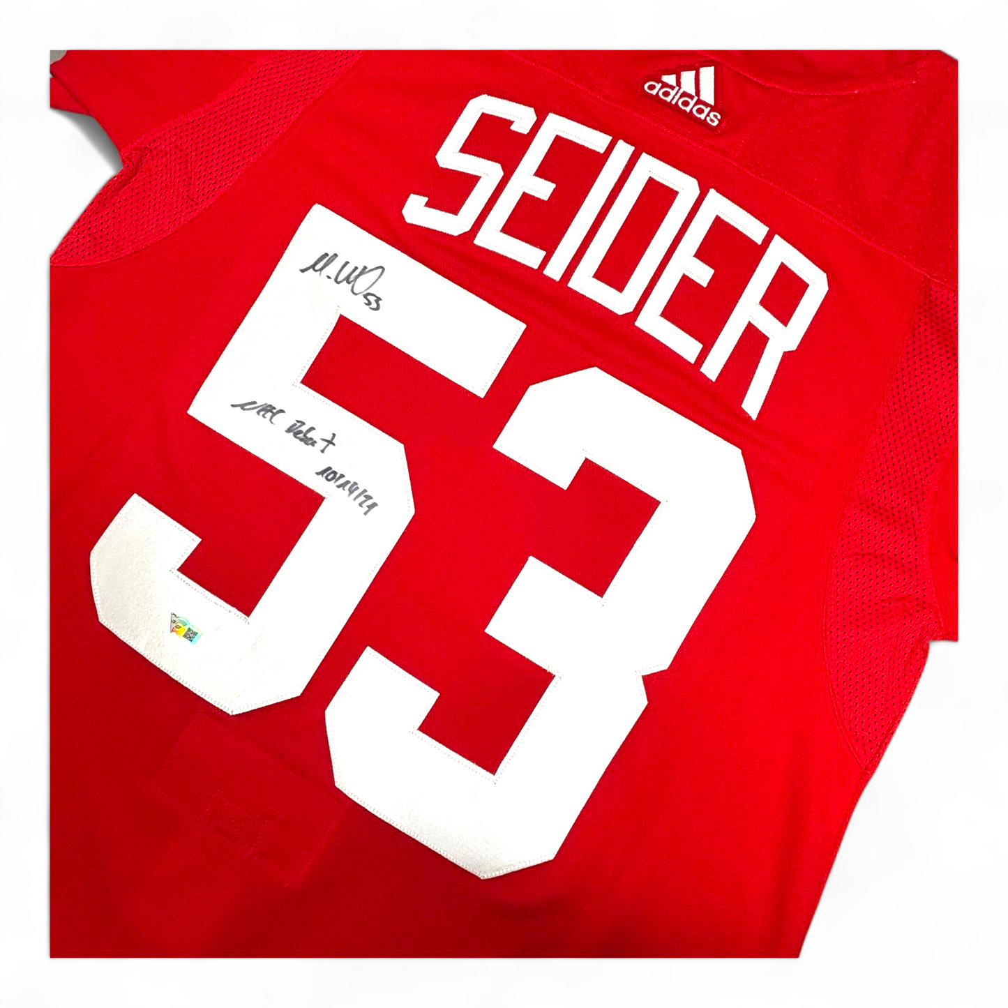 MORITZ SEIDER - JERSEY HOCKEY AUTOGRAPHIÉ - ADIDAS - INSCRIBED