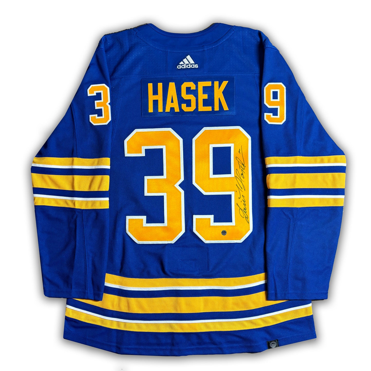 DOMINIK HASEK - AUTOGRAPHED HOCKEY JERSEY - ADIDAS