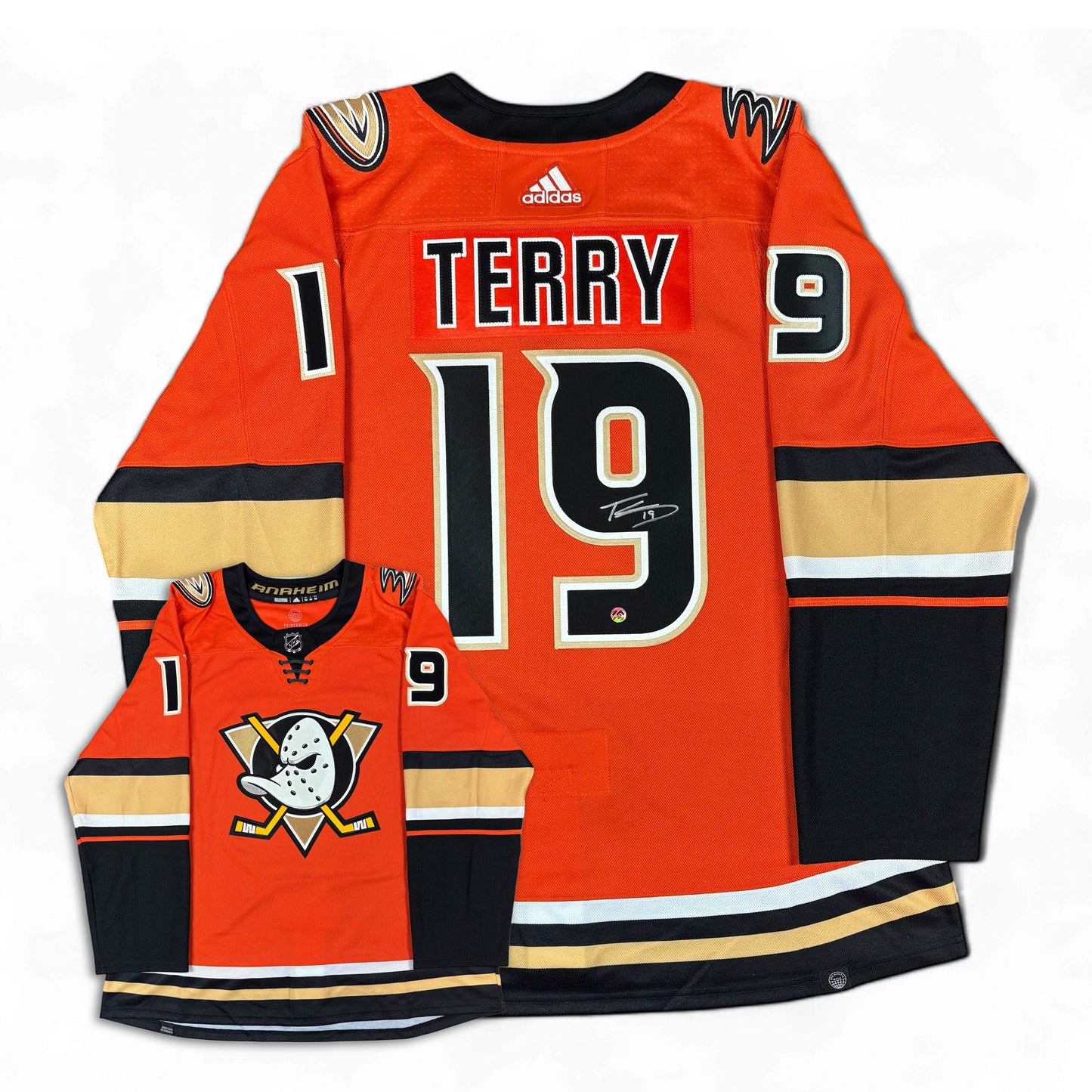 TROY TERRY - JERSEY HOCKEY AUTOGRAPHIÉ - ADIDAS