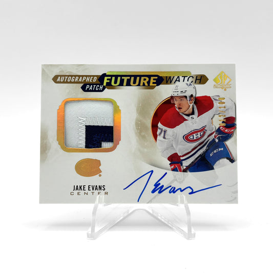 2020-21 - SP AUTHENTIC - FUTURE WATCH AUTO PATCH- JAKE EVANS 012/100