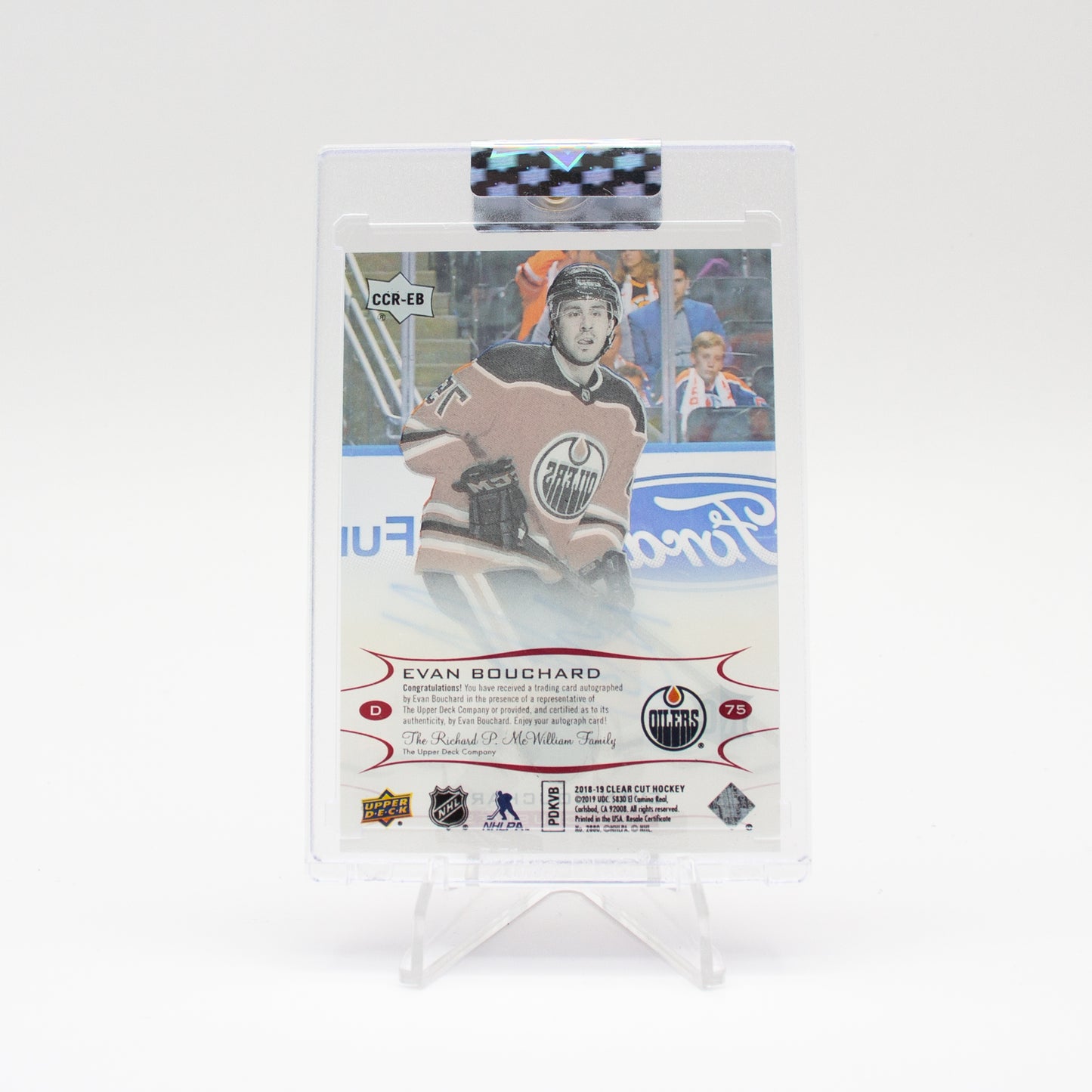 2018-19 - UD CLEAR CUT - EXCLUSIVE - EVAN BOUCHARD