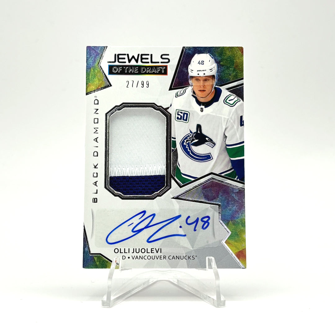 2020-21 - UD BLACK DIAMOND - JEWEL OF THE DRAFT-AUTO PATCH - OLLI JUOLEVI  /99