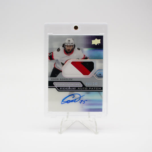 2021-22 - UD PREMIERE - ROOKIE AUTO PATCH - EGOR SOKOLOV /249