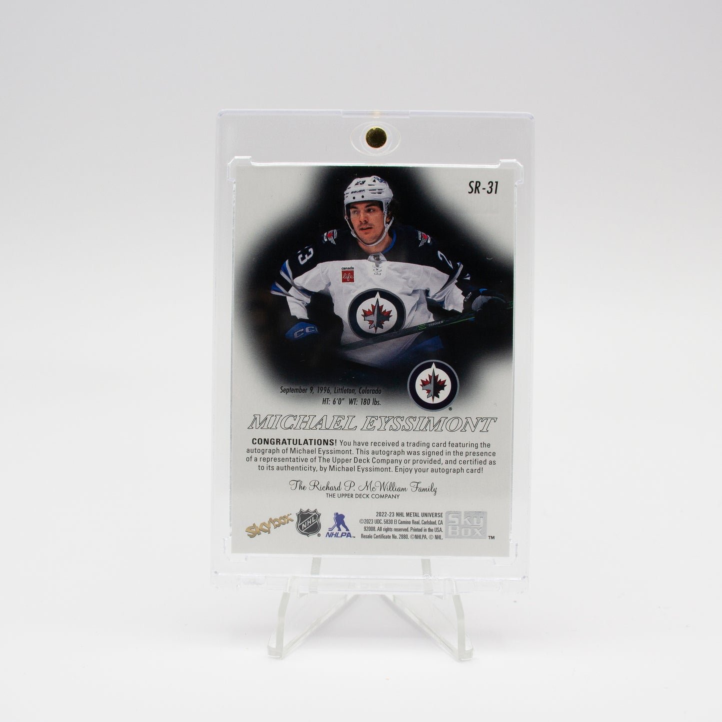 2022-23 - SKYBOX - METAL UNIVERSE - ROOKIE AUTO - MICHAEL EYSSIMONT
