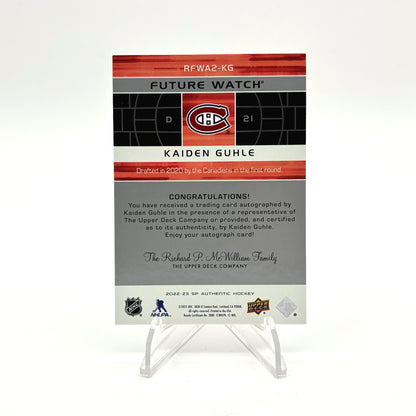 2022-23 - SP AUTHENTIC - RETRO FUTURE WATCH AUTO - KAIDEN GUHLE  /399