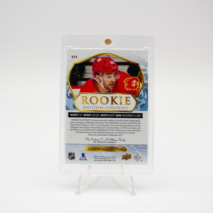 2023-24 UD ARTIFACTS AUTO PATCH ROOKIE - MATTHEW CORONATO /149