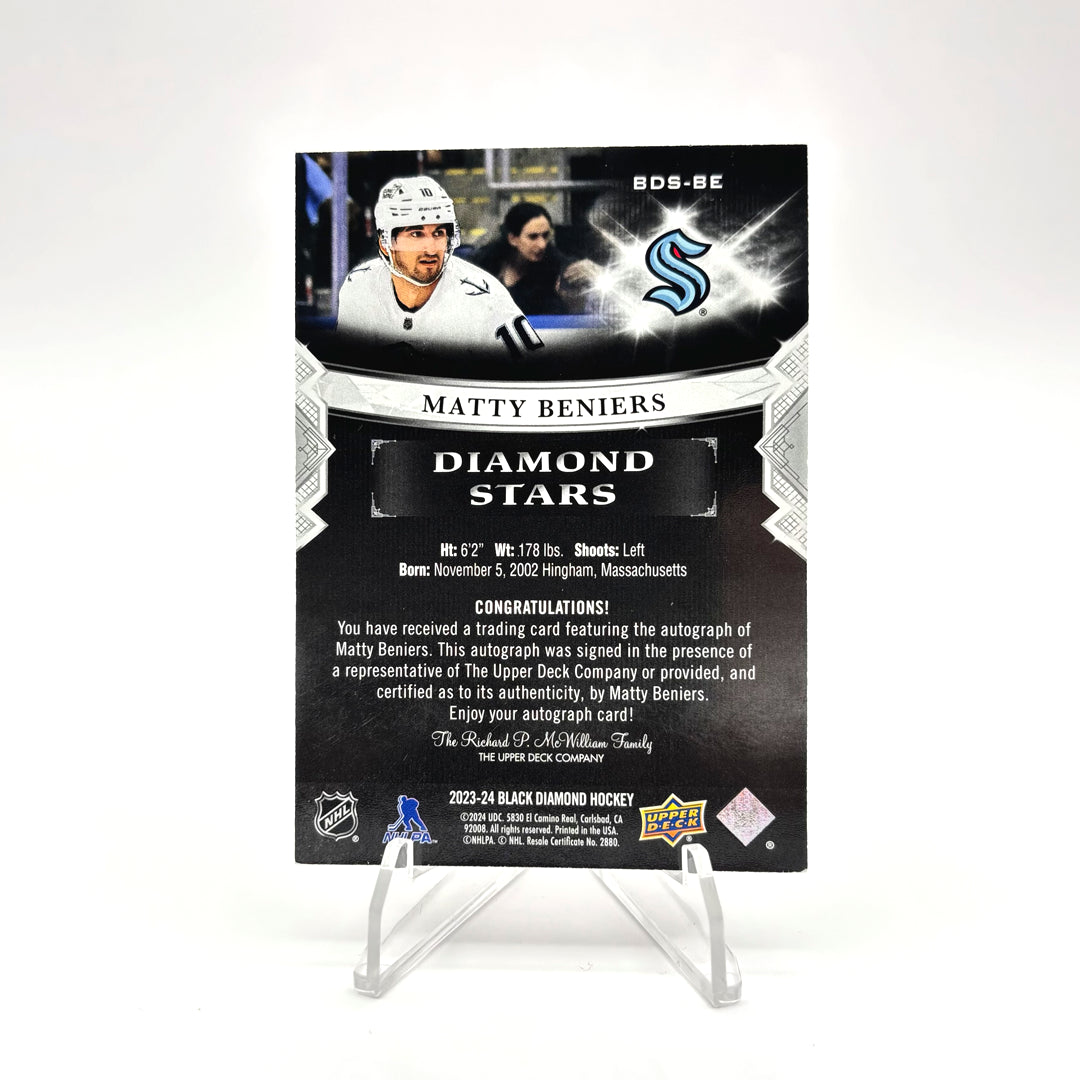 2023-24- BLACK DIAMOND -DIAMOND STARS AUTO - MATTY BENIERS /25