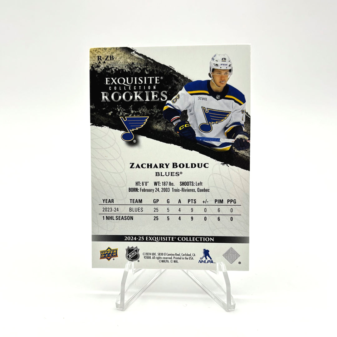 2024-25- EXQUISITE COLLECTION - ROOKIES - ZACHARY BOLDUC
