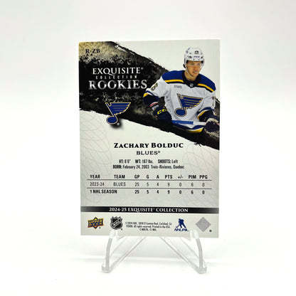 2024-25- EXQUISITE COLLECTION - ROOKIES - ZACHARY BOLDUC
