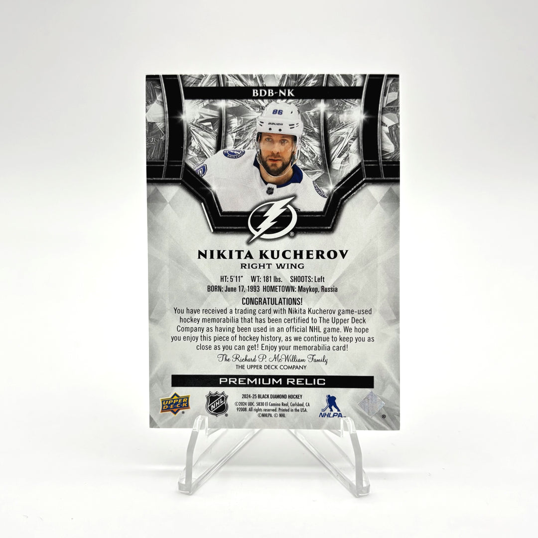 2024-25 - UD BLACK DIAMOND - PREMIUM RELIC - PATCH - NIKITA KUCHEROV /50