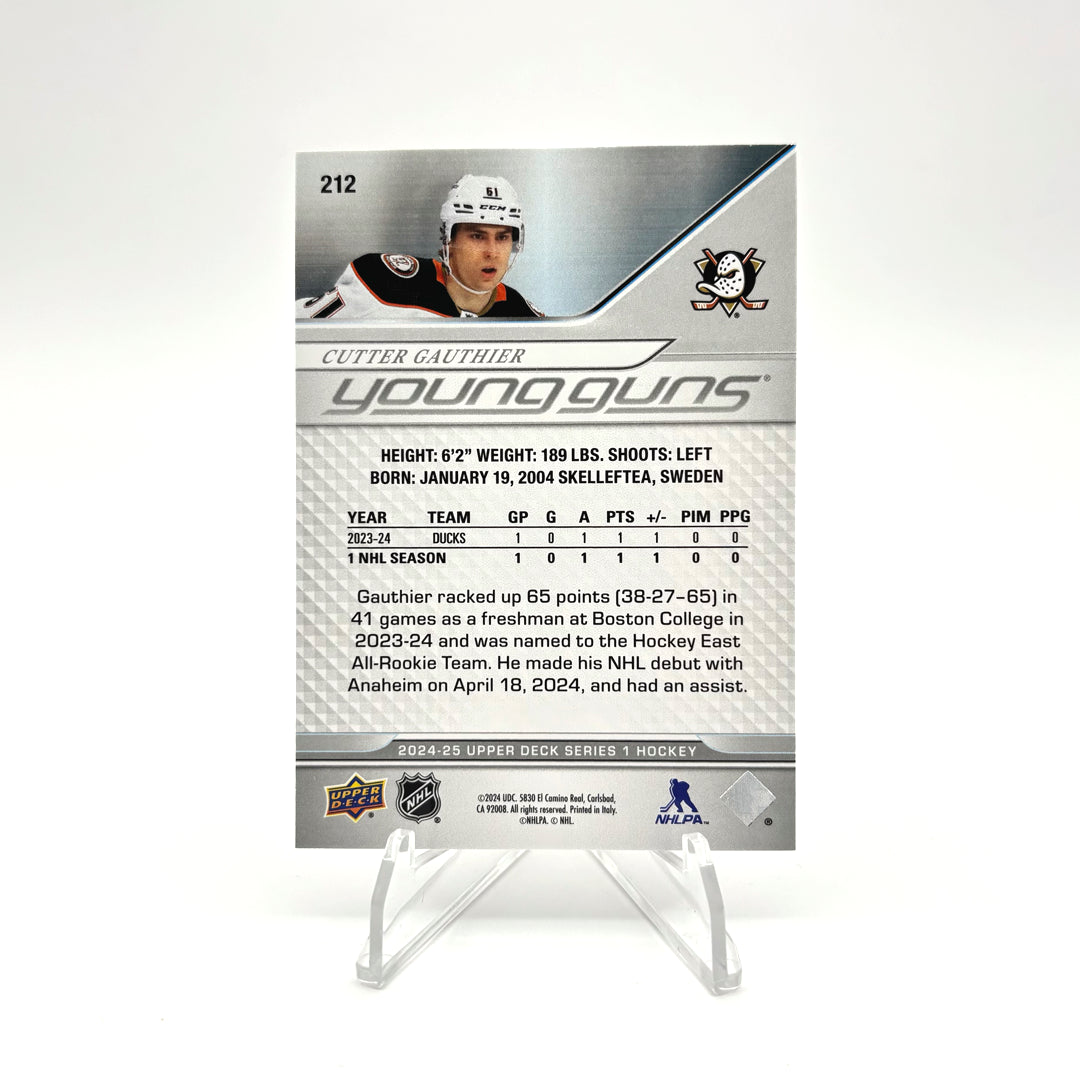 2024-25 UD SERIES ONE - YOUNG GUNS - CUTTER GAUTHIER