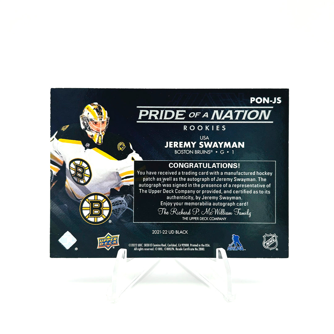 2021-22 - UD BLACK - PRIDE OF A NATION- JEREMY SWAYMAN 99/99