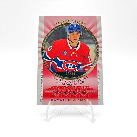 2022-23 - BLACK DIAMOND - ROOKIES - QUAD DIAMOND RELICS - JURAJ SLAFKOVSKY 26/49