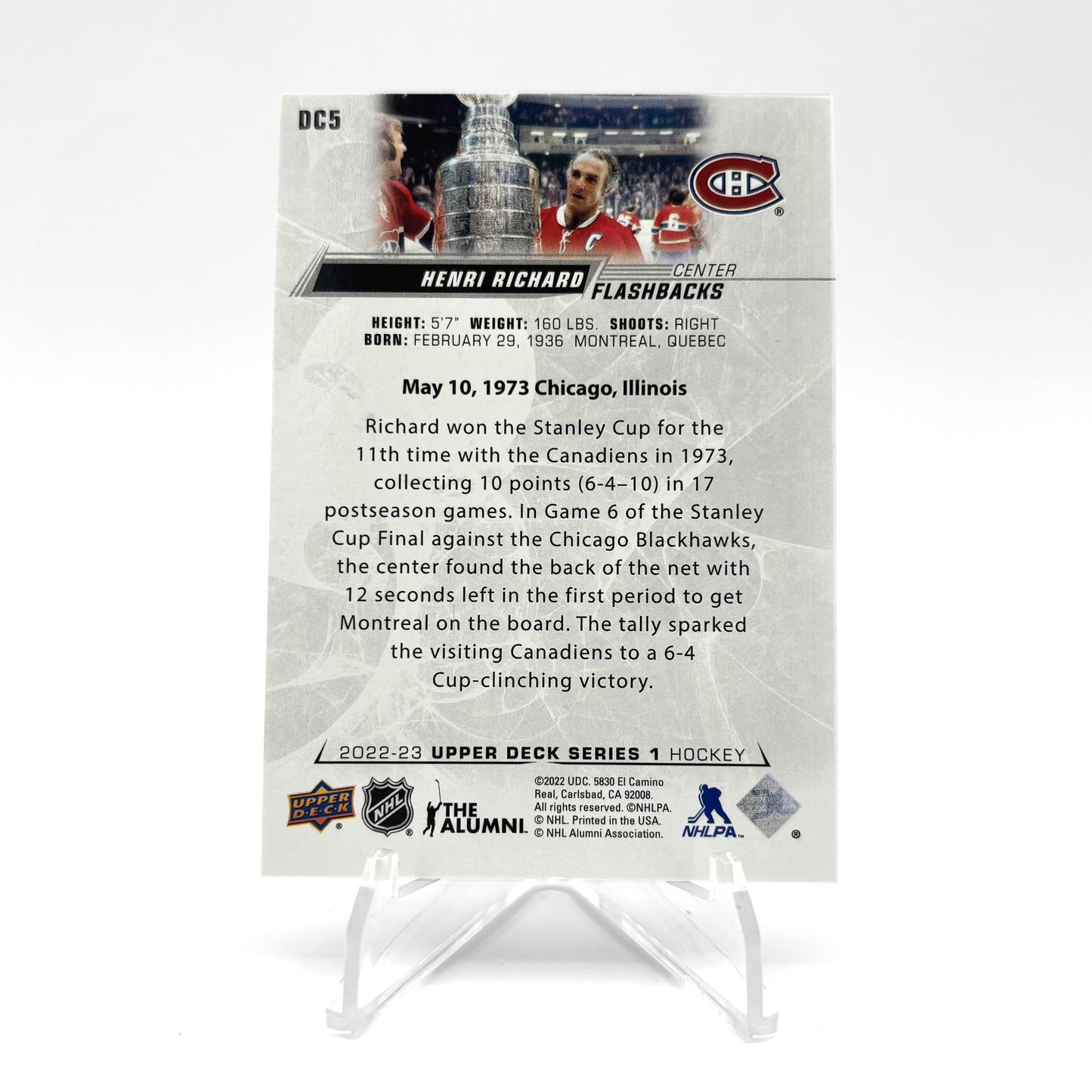 2022-23 - UD SERIE ONE  - DAY WITH THE CUP - HENRI RICHARD