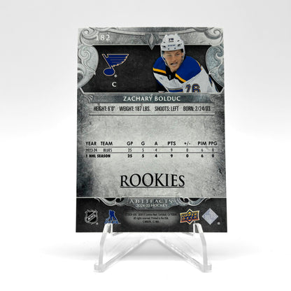 2024-25 - UD ARTIFACTS  - ROOKIES GOLD - ZACHARY BOLDUC