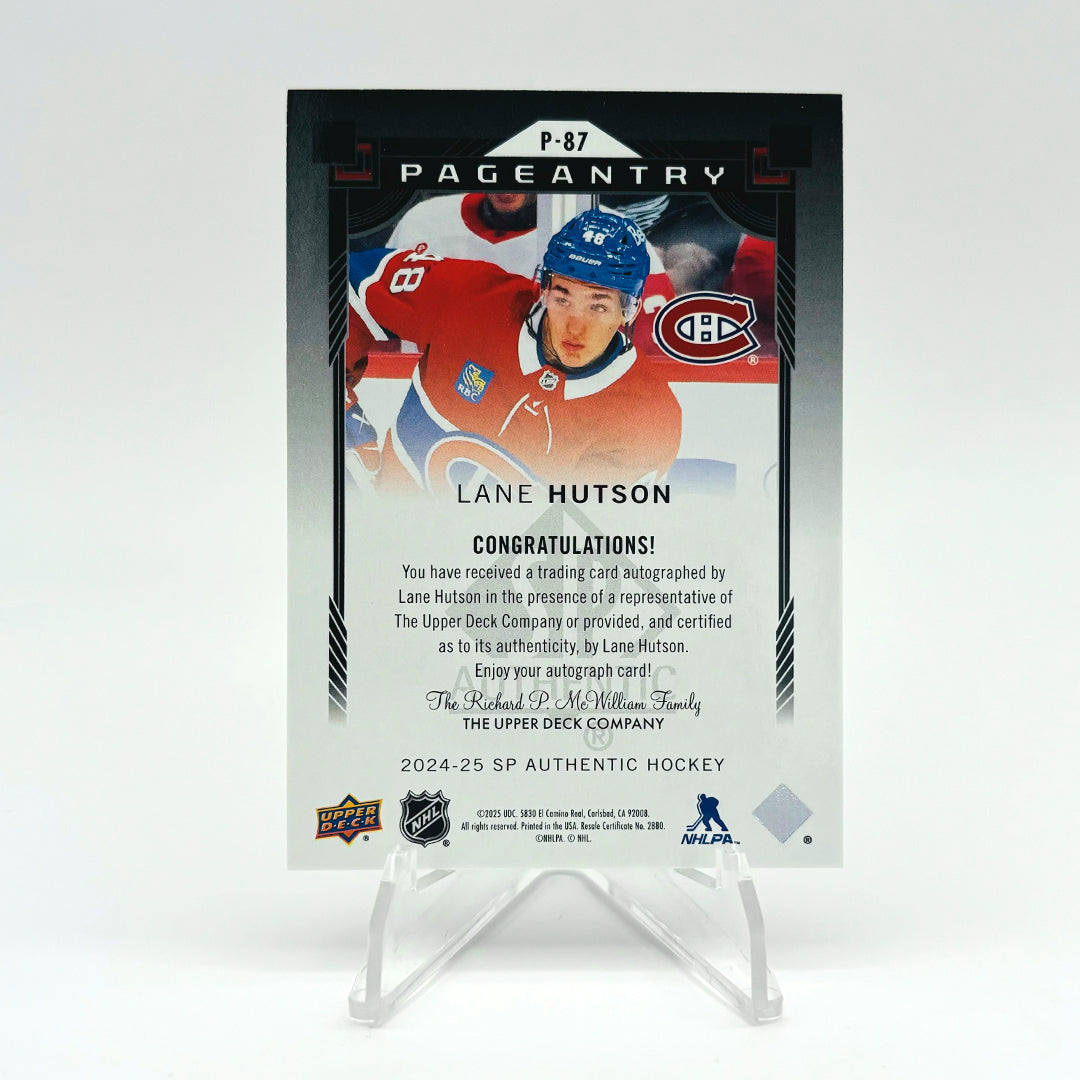 2024-25 - SP AUTHENTIC - PAGEANTRY ROOKIE AUTO - LANE HUTSON
