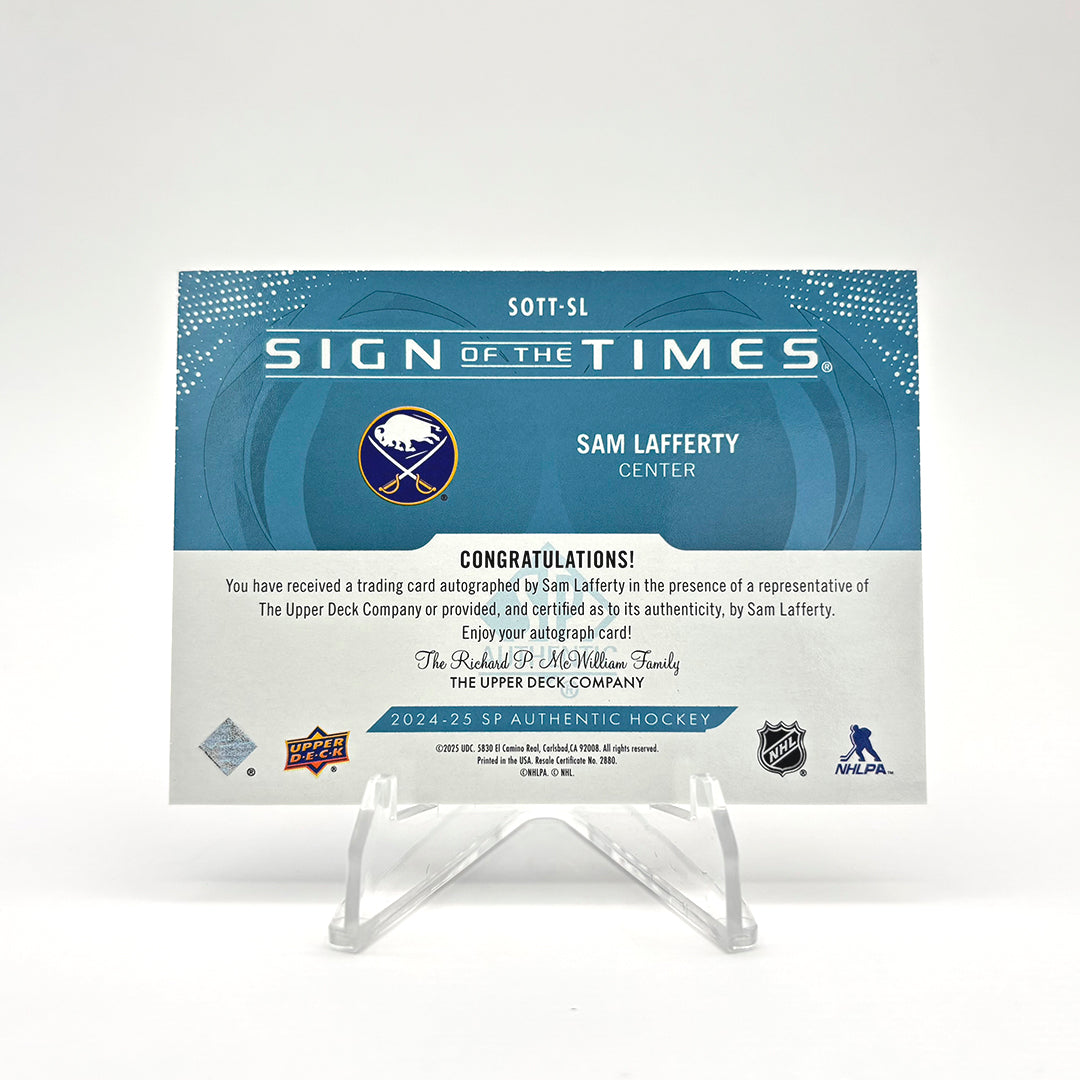 2024-25 - SP AUTHENTIC - SIGN OF THE TIME - SAM LAFFERTY