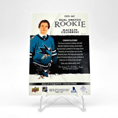 2024-25 - EXQUISITE COLLECTION - DUAL SWATCH ROOKIE - MACKLIN CELEBRINI 15/25