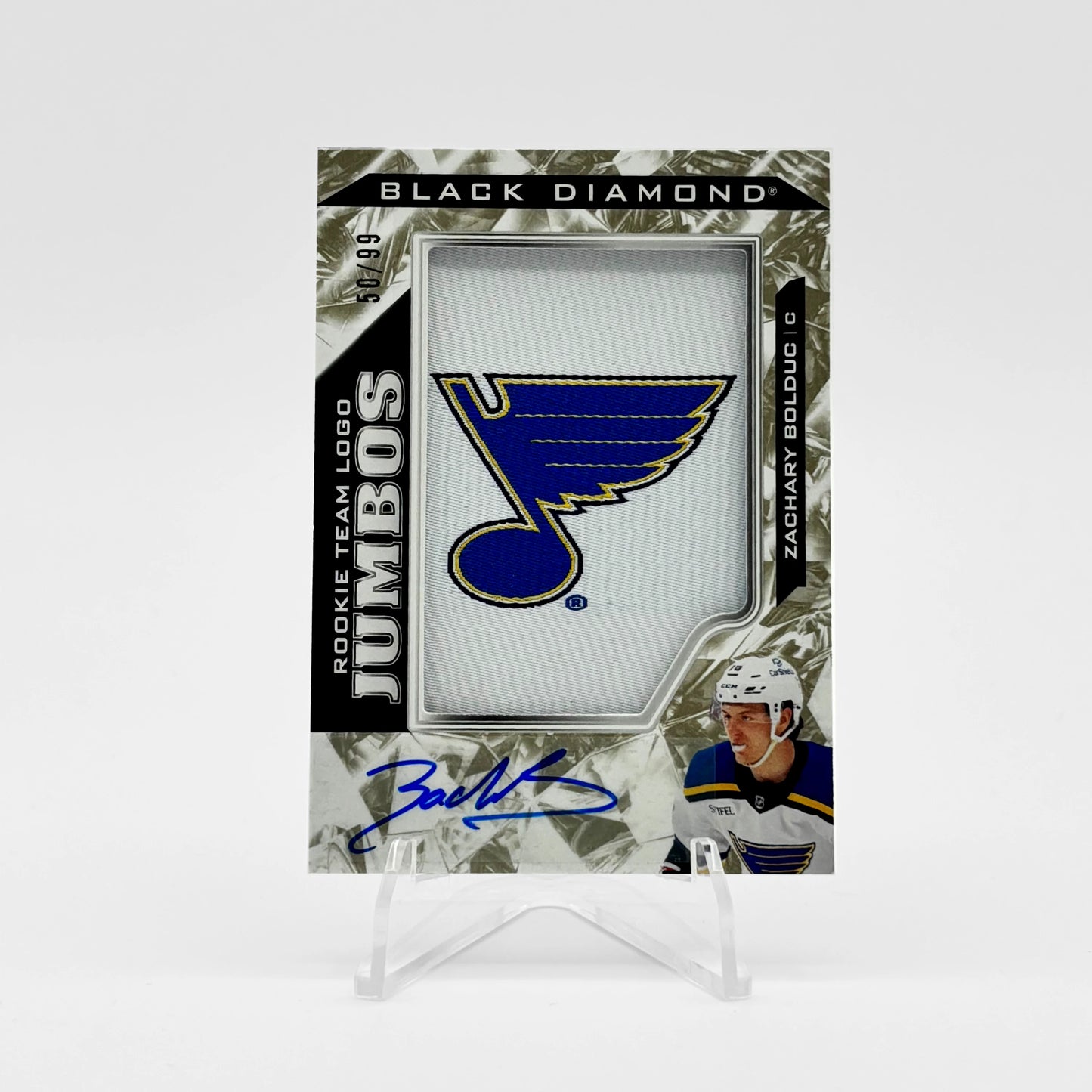 2024-25- BLACK DIAMOND - ROOKIE TEAM LOGO JUMBOS - ZACHARY BOLDUC /99