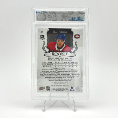 2023-24 - UD THE CUP - ROOKIE AUTO PATCH - SEAN FARRELL 142/249