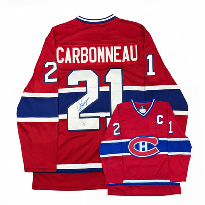 GUY CARBONNEAU - JERSEY HOCKEY AUTOGRAPHIÉ - FANATICS VINTAGE