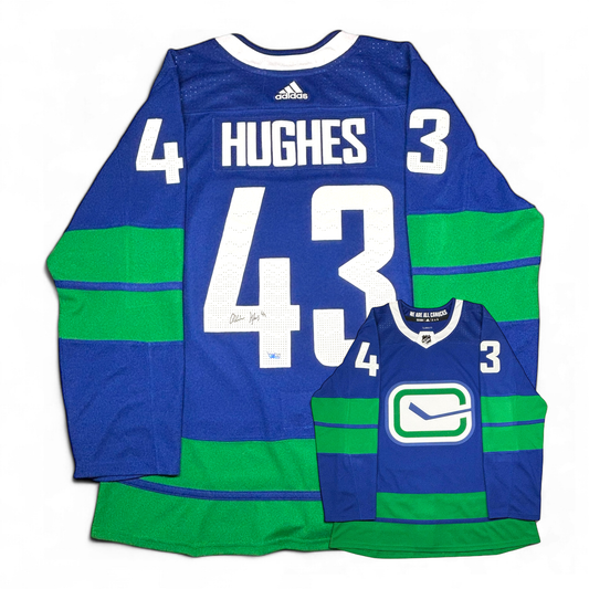 QUINN HUGHES - JERSEY HOCKEY AUTOGRAPHIÉ - ADIDAS