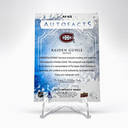 2023-24 - UD ARTIFACTS - AUTOFACTS - KAIDEN GUHLE