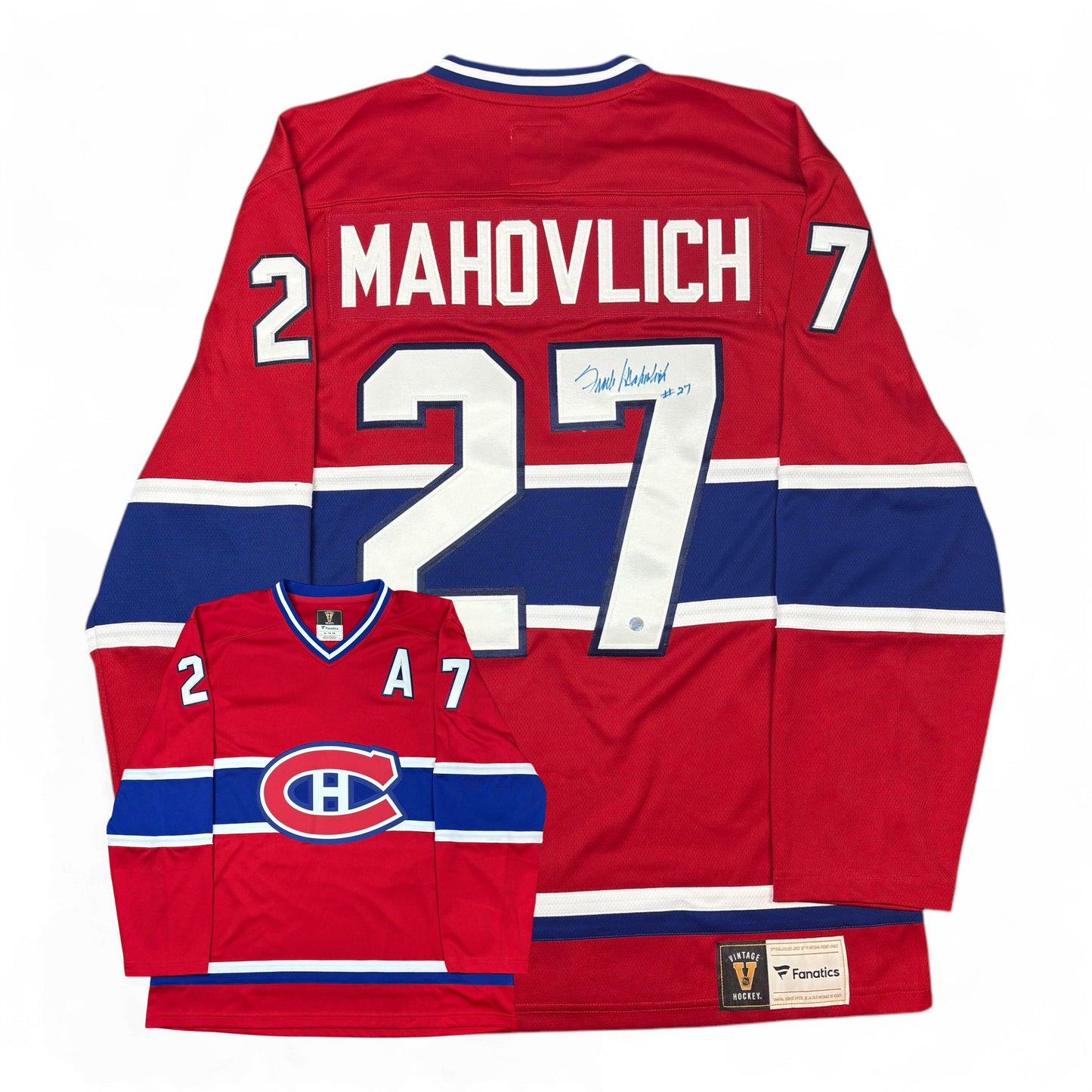 FRANK MAHOVLICH- JERSEY HOCKEY AUTOGRAPHIÉ - FANATICS VINTAGE
