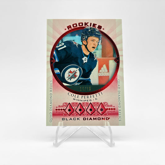 2021-22 - BLACK DIAMOND - ROOKIES - QUAD DIAMOND RELICS - COLE PERFETTI 15/15