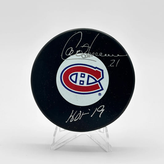HOCKEY PUCK - AUTO - GUY CARBONNEAU