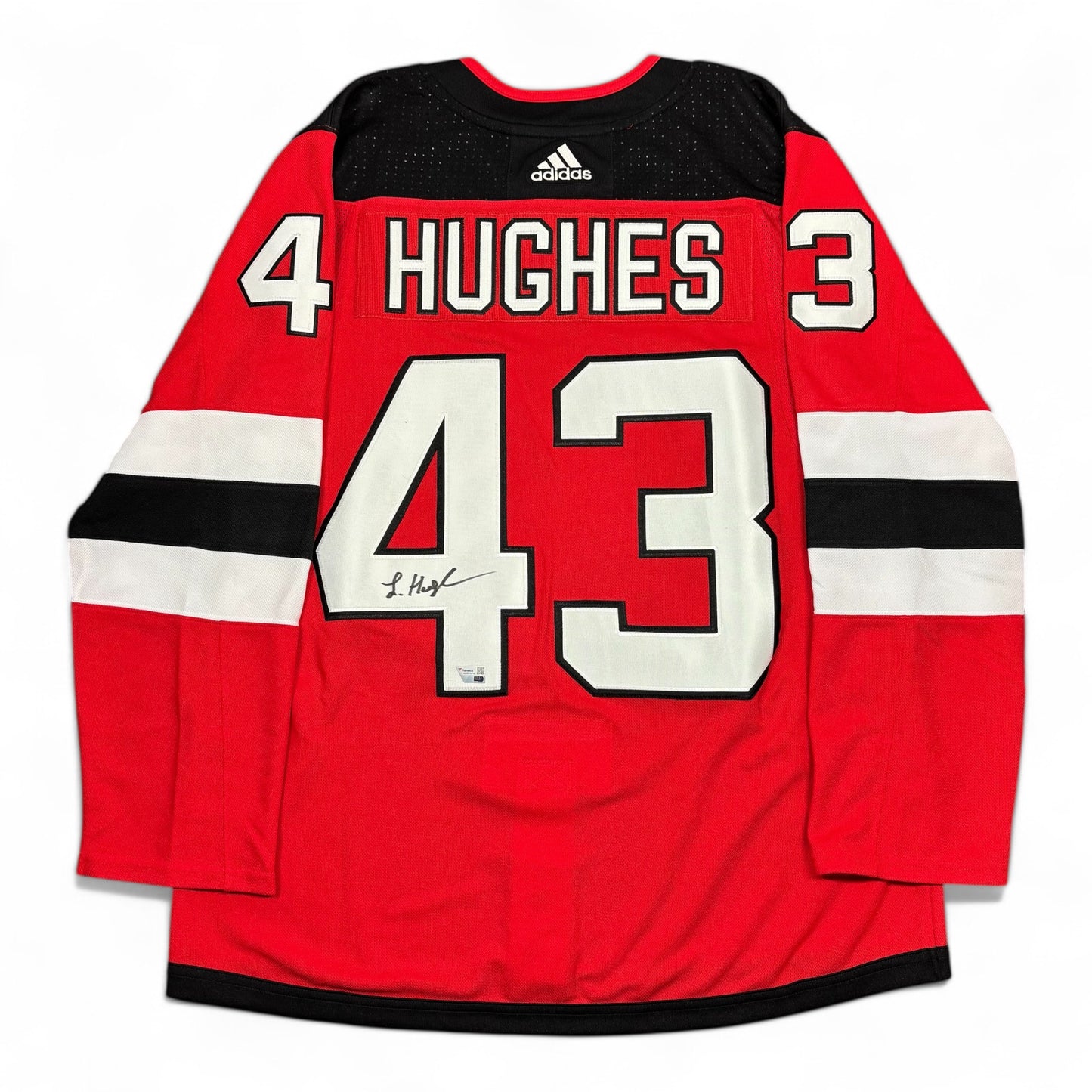 LUCK HUGUES - AUTOGRAPHED HOCKEY JERSEY - ADIDAS