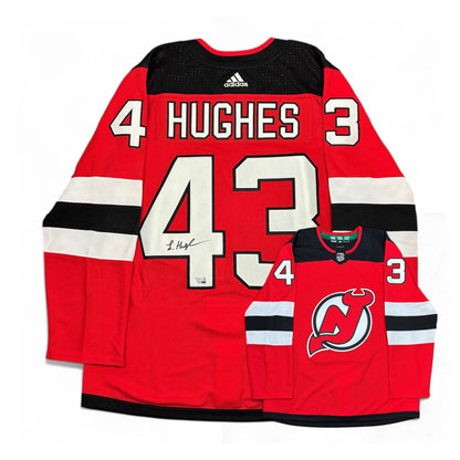 LUCK HUGUES - AUTOGRAPHED HOCKEY JERSEY - ADIDAS