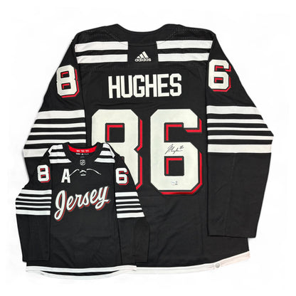 JACK HUGUES - JERSEY HOCKEY AUTOGRAPHIÉ - ADIDAS
