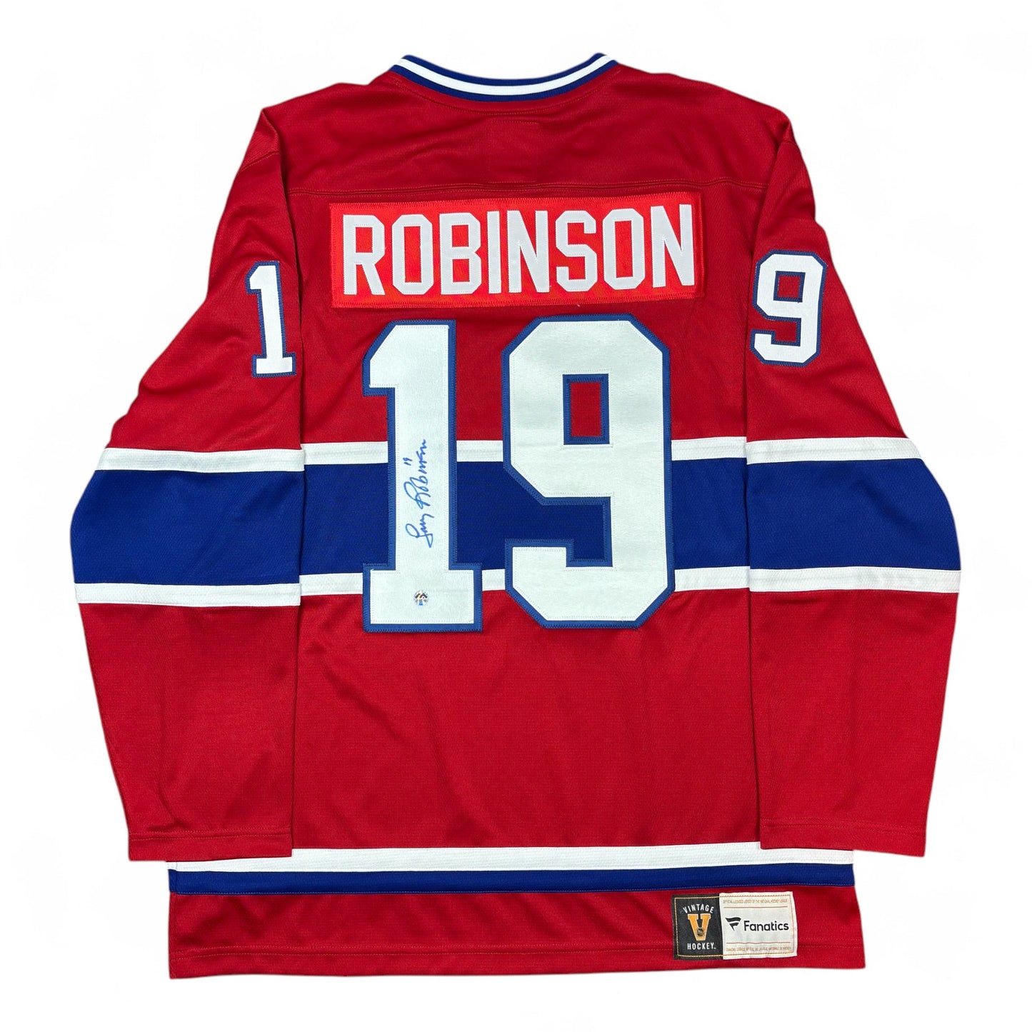 LARRY ROBINSON - JERSEY HOCKEY AUTOGRAPHIÉ - FANATICS VINTAGE