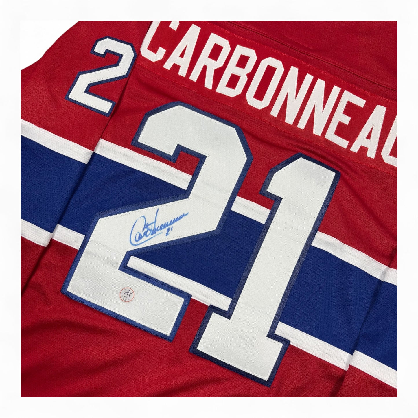 GUY CARBONNEAU - JERSEY HOCKEY AUTOGRAPHIÉ - FANATICS VINTAGE