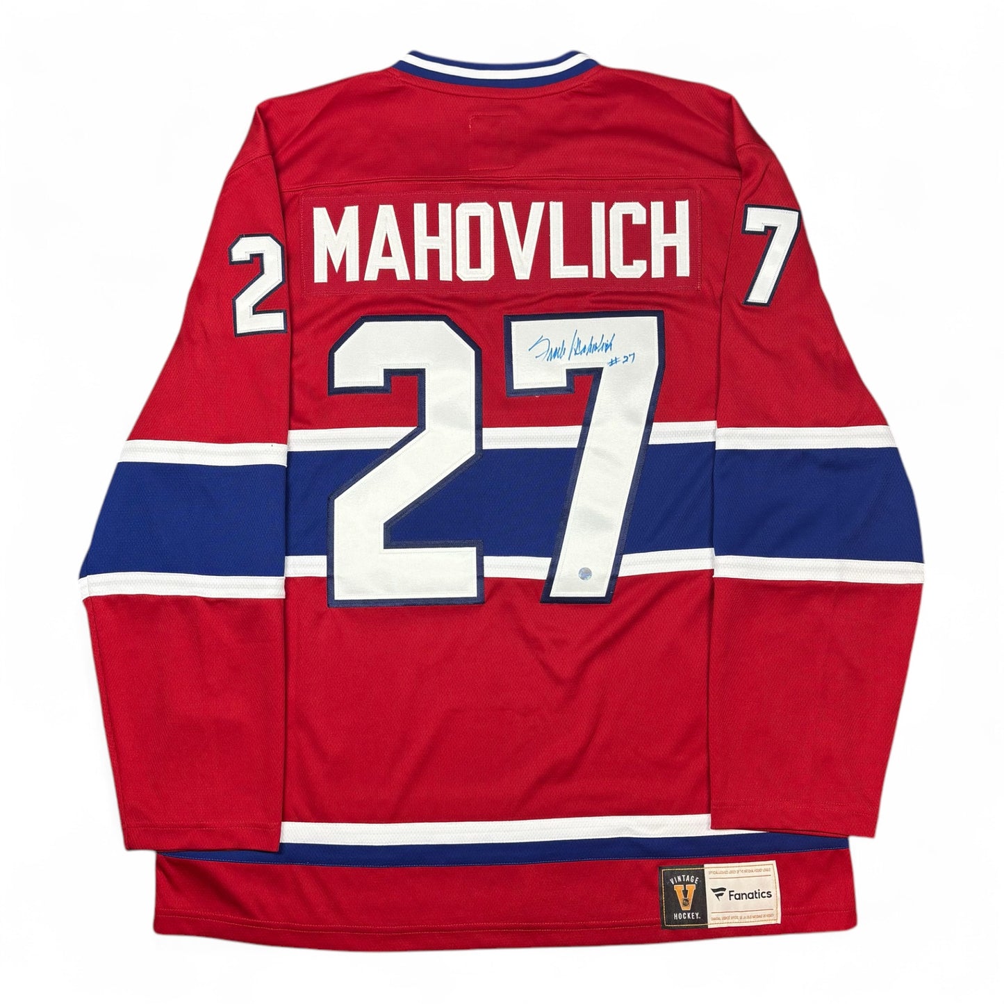 FRANK MAHOVLICH- JERSEY HOCKEY AUTOGRAPHIÉ - FANATICS VINTAGE