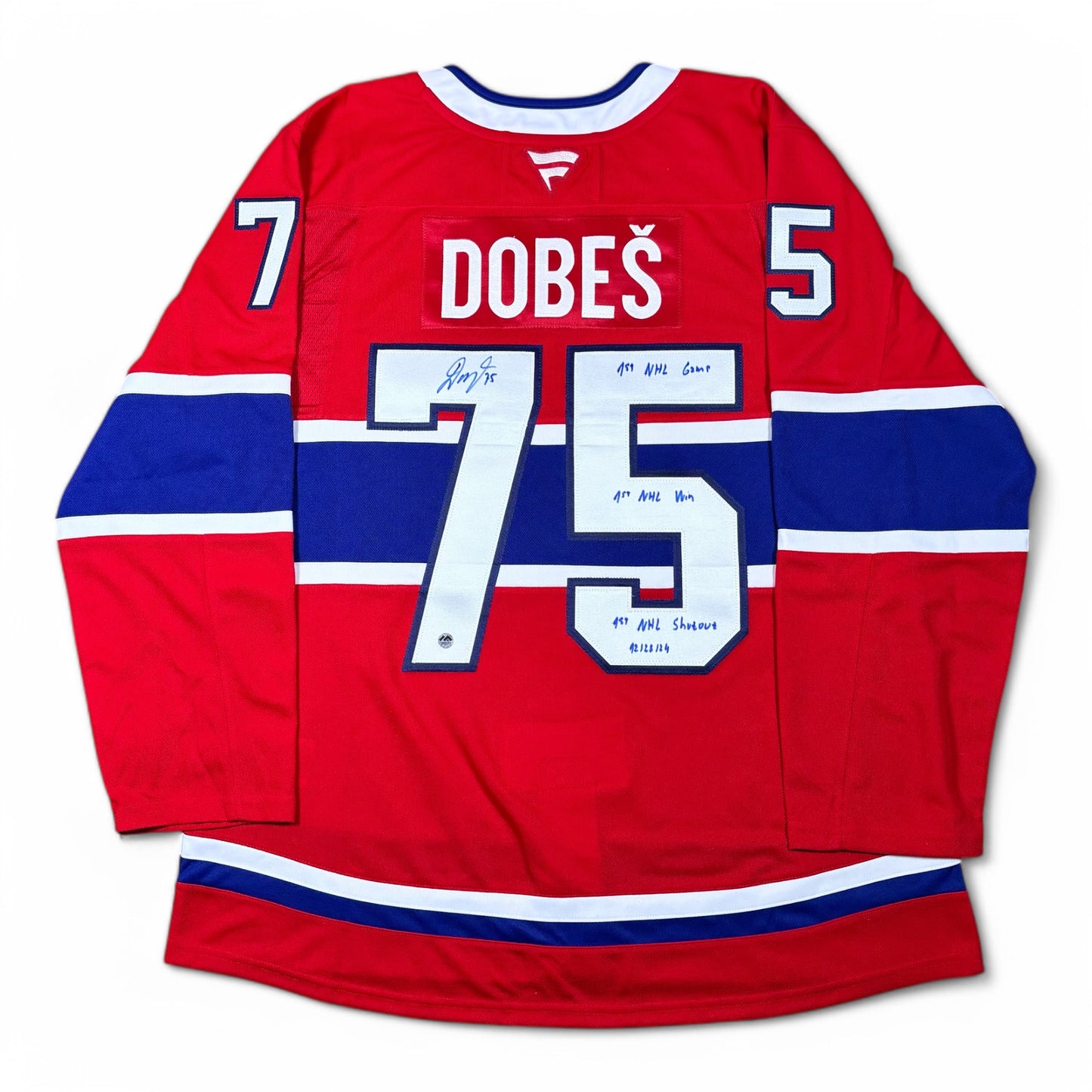 JAKUB DOBES - JERSEY HOCKEY AUTOGRAPHIÉ - FANATICS