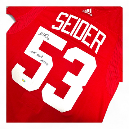 MORITZ SEIDER - JERSEY HOCKEY AUTOGRAPHIÉ - ADIDAS - INSCRIBED