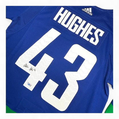 QUINN HUGHES - JERSEY HOCKEY AUTOGRAPHIÉ - ADIDAS