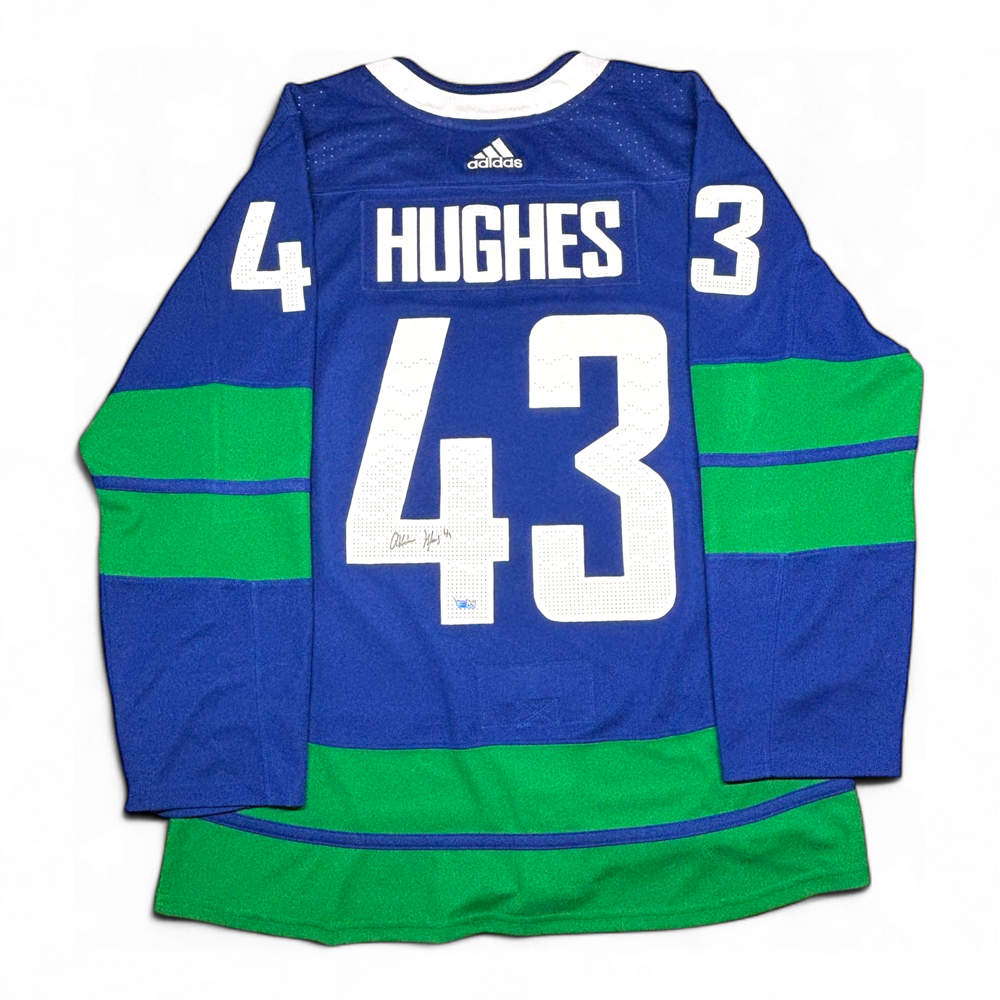 QUINN HUGHES - JERSEY HOCKEY AUTOGRAPHIÉ - ADIDAS