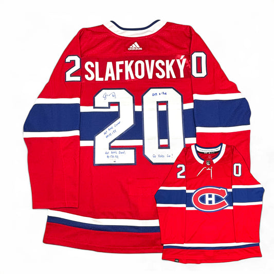 JURAJ SLAFKOVSKY - JERSEY HOCKEY AUTOGRAPHIÉ - ADIDAS