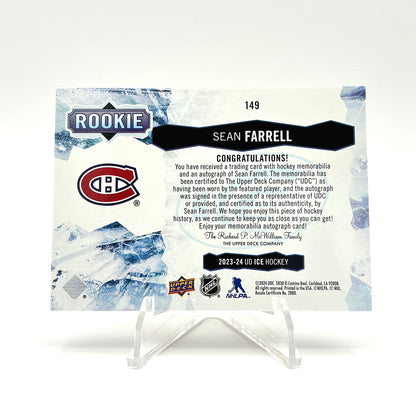 2023-24 UD ICE - ROOKIE AUTO PATCH - SEAN FARRELL 01/49
