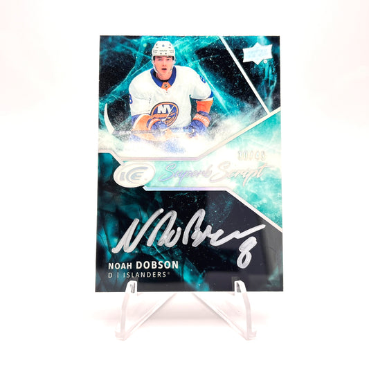 2019-20 UD ICE - SUPERB SCRIPT - AUTO - NOAH DOBSON 30/49