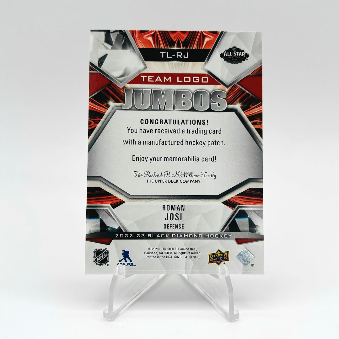 2022-23 - UD BLACK DIAMOND - TEAM LOGOS JUMBOS - ROMAN JOSI 04/15