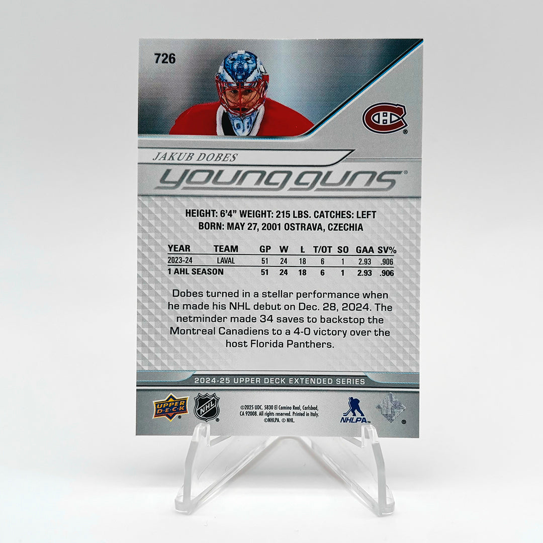 2024-25 UD EXTENDED SERIES - YOUNG GUNS - JAKUB DOBES