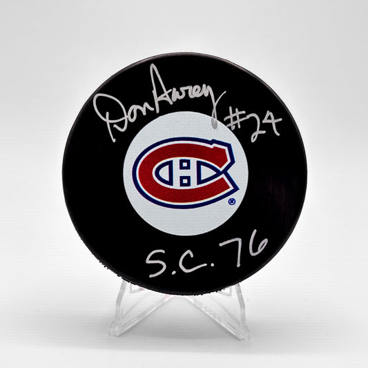 HOCKEY PUCK - AUTO - INSCRIBED - DON AWREY