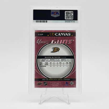 2021-22 - UD CANVAS - YOUNG GUNS - MASON MCTAVISH - PSA 10