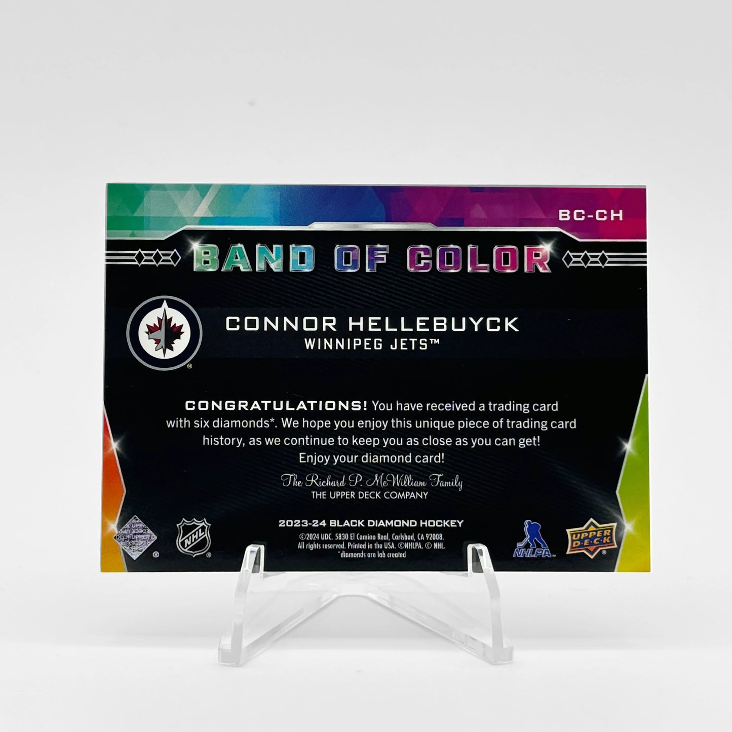 2023-24 - BLACK DIAMOND - BAND OF COLOR - CONNOR HELLEBUYCK